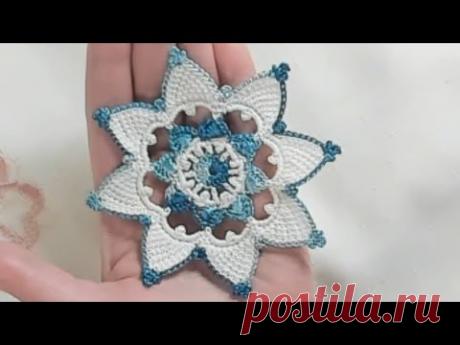 Мастер-класс - Цветочек для ирландского кружева. Irish Crochet &amp; Tunisian Crochet