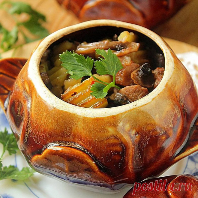 Куриные сердечки в сливках, приготовленные в горшочках | Самые вкусные кулинарные рецепты