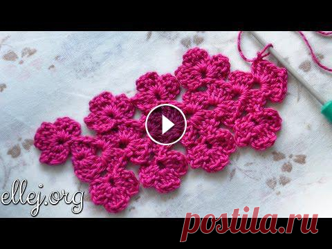 ♦ Цветочная кайма крючком • Ленточное кружево • ellej...