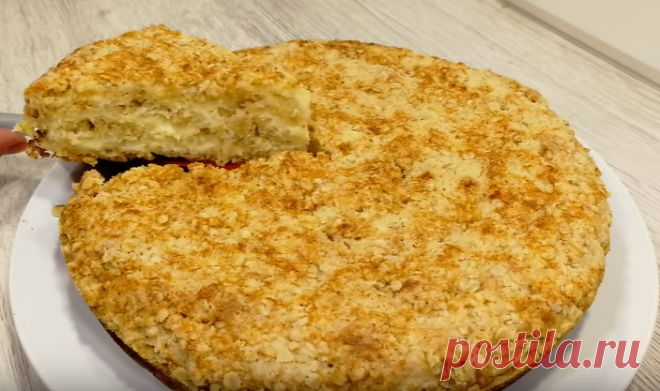 Нереальный Пирог Сметанник за 10 минут + время на выпечку | Рецепты: Вкусно, Быстро, Просто | Яндекс Дзен