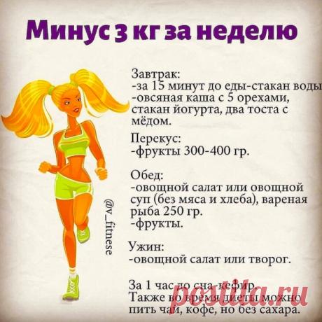 Диета на неделю. Будьте красивыми и здоровыми!