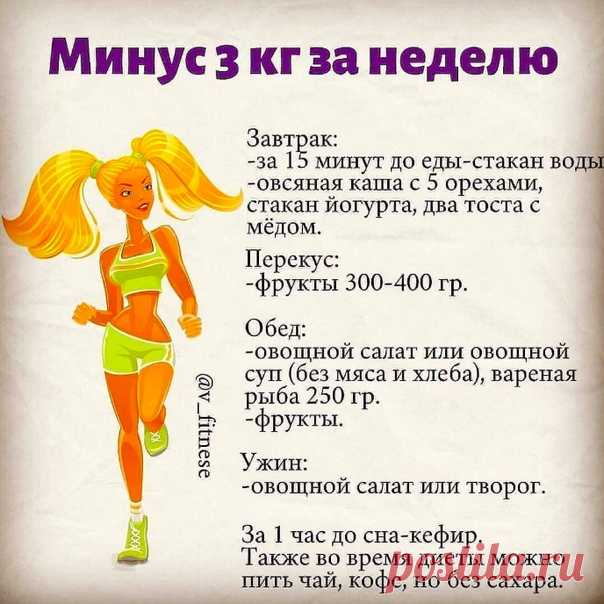 Диета на неделю. Будьте красивыми и здоровыми!