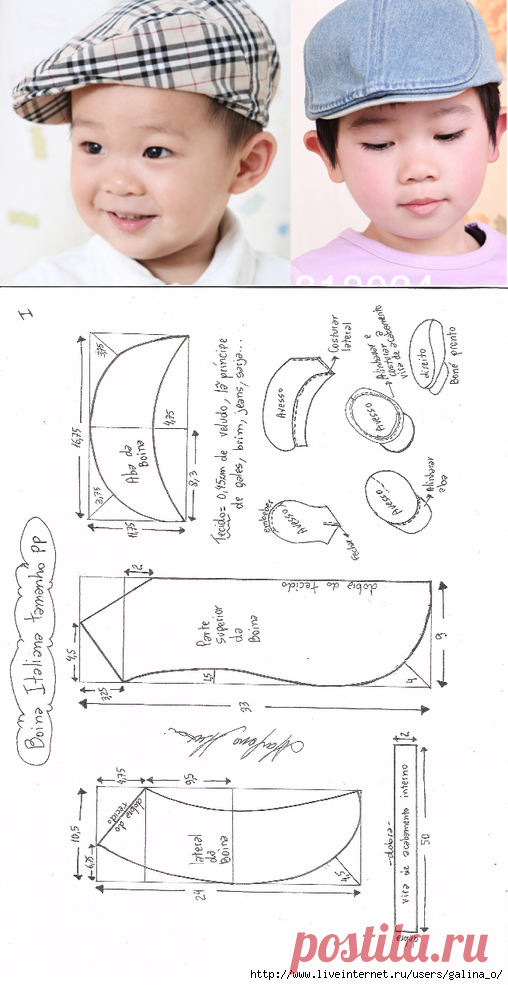 ИТАЛЬЯНСКИЙ БЕРЕТ для ребенка.СХЕМЫ МОДЕЛИРОВАНИЯ.