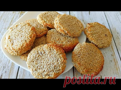 Кунжутное печенье наскоро, без глютена!