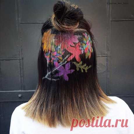 Граффити на волосах — новый тренд в окрашивании волос, который захватил интернет