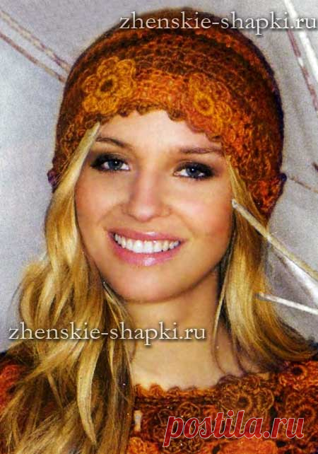 Вязание женской шапки - модная модель на осень 2016