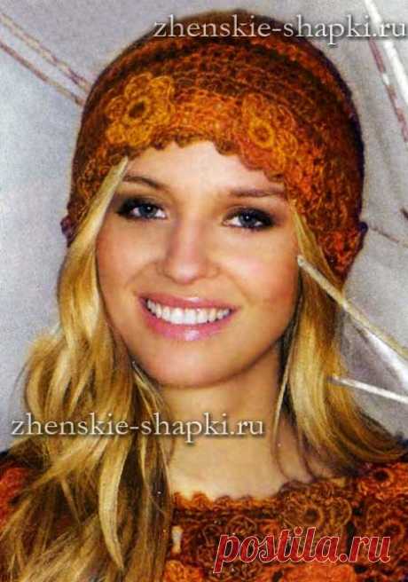 Вязание женской шапки - модная модель на осень 2016