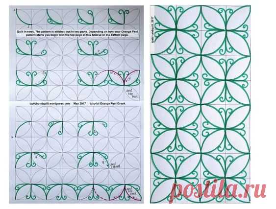 FMQ samples – part 14 – more ORANGE PEEL variations & TUTORIALS