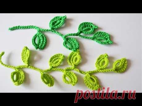 Как связать веточку крючком.How to tie a twig hook.