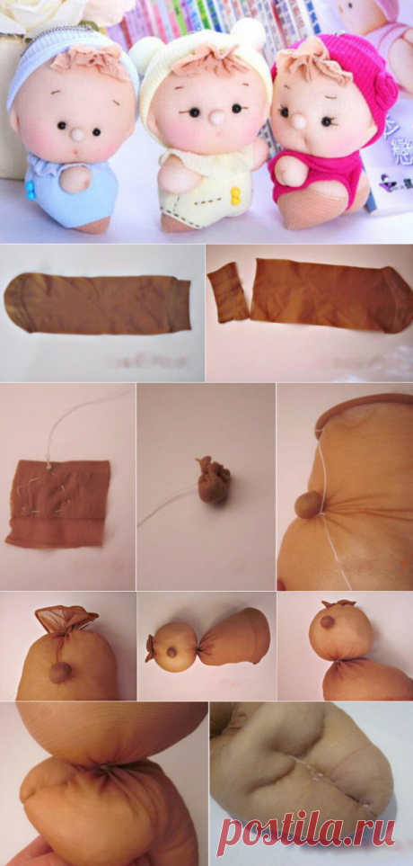Милые пупсы из капроновых носков: забавная игрушка за один вечер! | Тысяча и одна идея