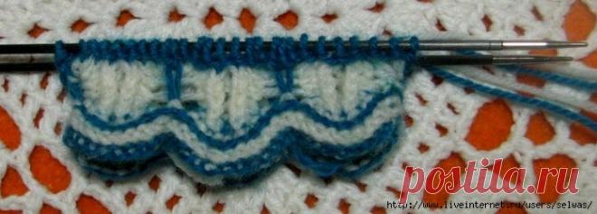 Как вяжутся Руцавские зубчики /Rucavas robiņi /, которые используют для украшения манжет варежек и носков,шапочек