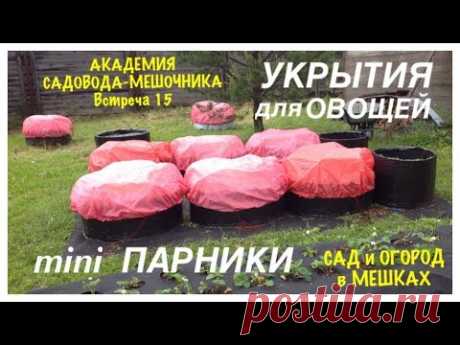 Мини ПАРНИКИ и УКРЫТИЯ. Академия САДОВОДА-МЕШОЧНИКА. Встреча 15.  Mini GREENHOUSES and SHELTERS.