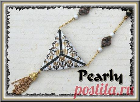 (63) triangle réversible verso, delicas plaqué or | Flickr - Fotosharing! | Треугольники