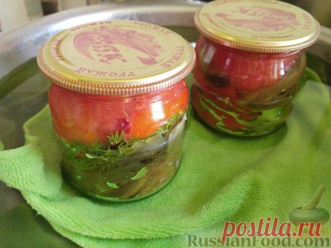 Рецепт: Печеные баклажаны, болгарский перец и помидоры на RussianFood.com