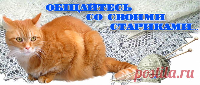 Общайтесь со своими стариками...