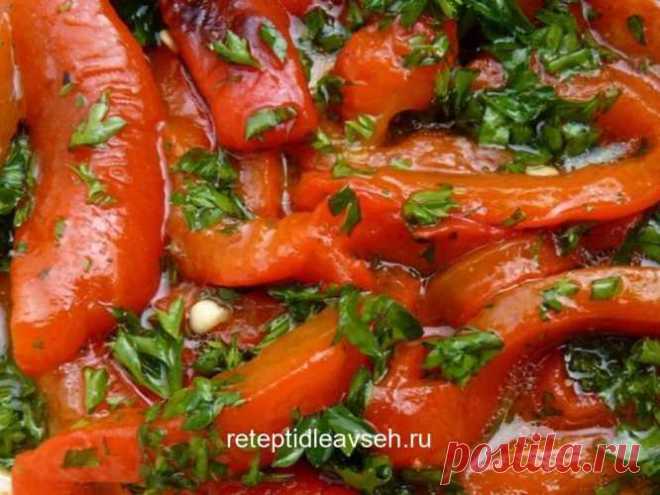 Болгарский перец с чесноком — моя коронная закуска. Улетная получается ВСЕГДА. — Сад Заготовка