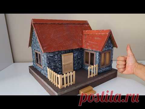 How to Make a Stone House From Cardboard - Kartondan Taş Ev Nasıl Yapılır