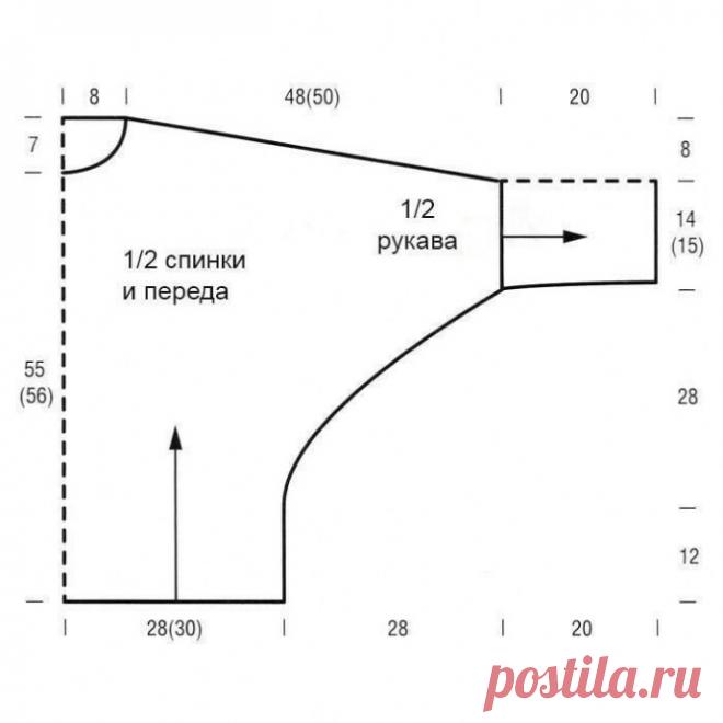 Вяжем стильный пуловер