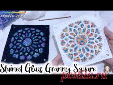 CROCHET “Stained Glass” Granny Square | Tutorial