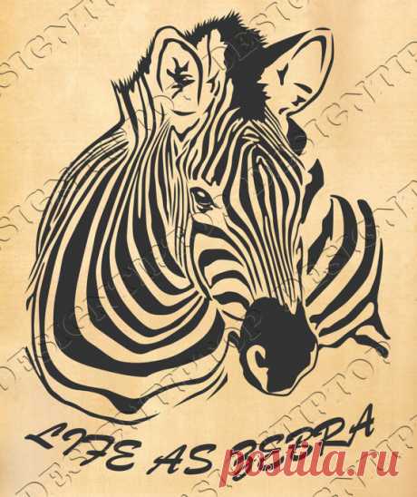 Zebra, zebra SVG, silhouette zebra with quote, stencil template files for DIY, tattoo design, zebra print svg, print on tshirt, wall decor Image of a zebra, SVG, DXF, PNG, AI ,CDR, PDF, STUDIO print and cut files for tattoo design, t-shirt design, sticker, wall decor, scroll saw, car decal, embroidery pattern. Digital template/stencil files for use with Silhouette, Cricut and other Vinyl Cutters and printing machine. This