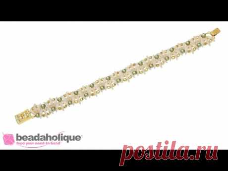 How To Bead Weave a Bracelet using CzechMates 2 Hole Crescent Beads