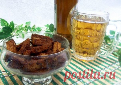Гренки с чесноком к пиву - пошаговый рецепт с фото