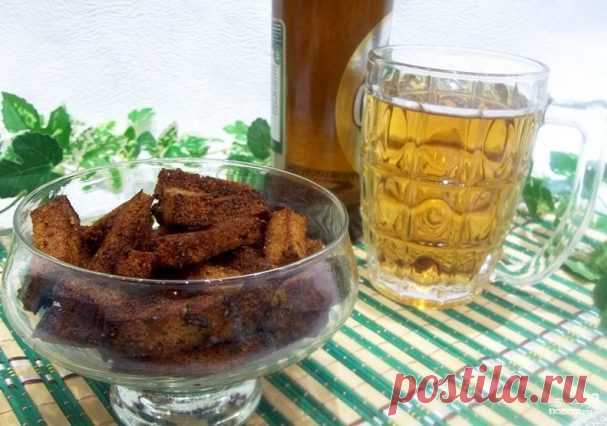 Гренки с чесноком к пиву - пошаговый рецепт с фото