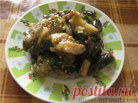 Рецепт: Быстрые маринованные баклажаны на RussianFood.com