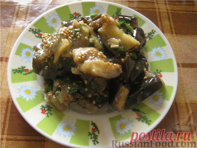 Рецепт: Быстрые маринованные баклажаны на RussianFood.com