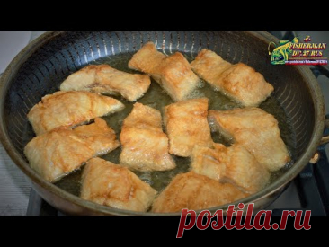 Как пожарить рыбу на воде, без брызг и пригоревшего масла! Хрустящая жареная рыба на сковороде.