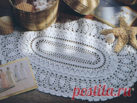 Вяжем овальную салфетку. Часть 1 - Ярмарка Мастеров - ручная работа, handmade
