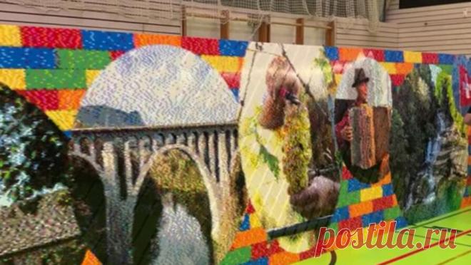 В Швейцарии собрали самую большую в мире фреску из конструктора Lego. В Швейцарии собрали самую большую в мире фреску из конструктора Lego, пишет UPI. В городе Ивердон-ле-Бен прошел необычный благотворительный марафон: участники создали огромную фреску из 300 тысяч кирпичиков Lego. Полотно длиной почти 24 ...