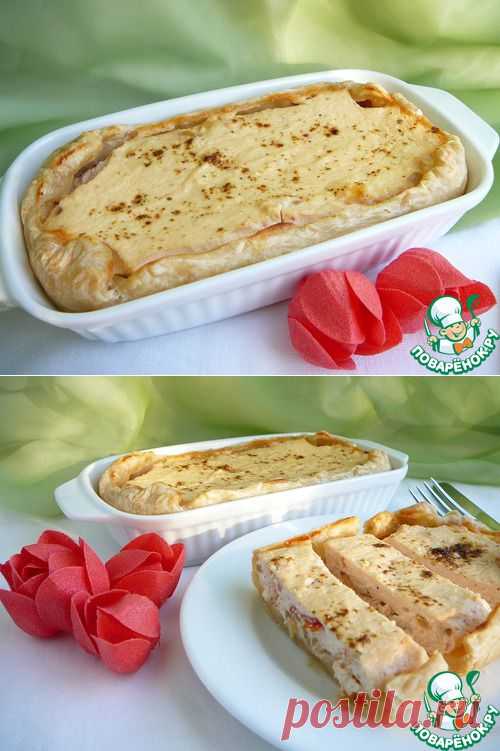 Творожный киш с мясом - кулинарный рецепт