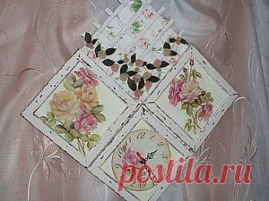 Мастер-класс по декупажу часов "Шпалера роз" - Ярмарка Мастеров - ручная работа, handmade