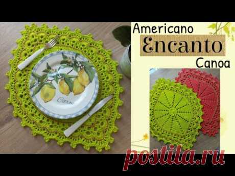 Americano Encanto Canoa em crochê