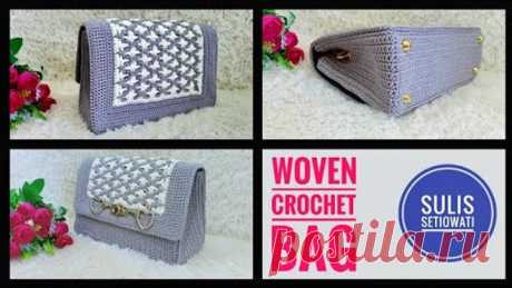 Crochet || Tutorial Tas Rajut Woven || English subtitles
