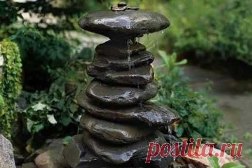 Как сделать миниатюрный фонтанчик и камней