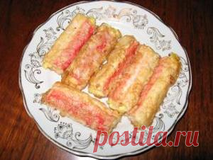 Крабовые палочки с сыром, в кляре рецепт с фото
