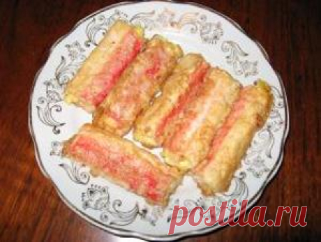 Крабовые палочки с сыром, в кляре рецепт с фото