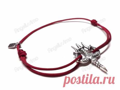 Веревочный браслет с кулоном &quot;Тришула&quot; от Amorem