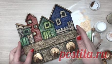 Стильный аксессуар для дома из картона и красок