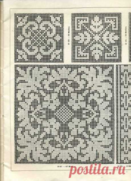 Филейные узоры. 1908 год. Книга - 282329 - Страна вязания "Ярния"