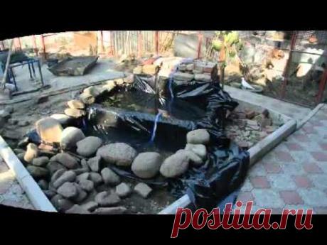 водопад, фонтан своими руками из ванны - YouTube