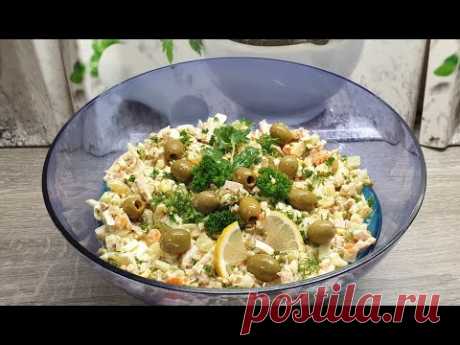 Оливье с крабовыми палочками!