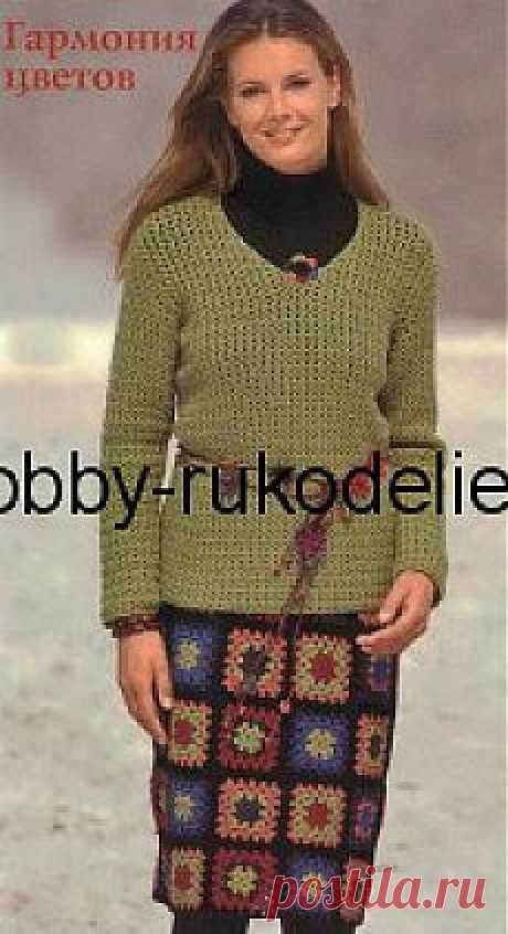 Хобби (рукоделие своими руками): вышивка, вязание » Архив блога » Вязание крючком – юбка из кружевных квадратов