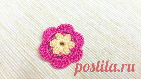 Мастер-класс по вязанию объемного цветочка крючком. | Повязули. Вязание крючком и вязание С2С. | Яндекс Дзен