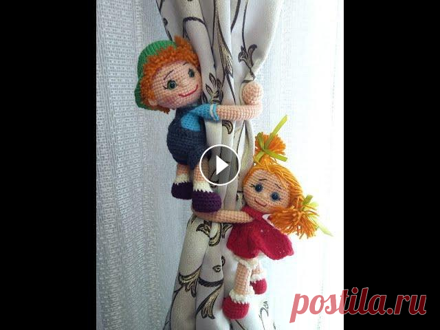 МК по вязанию крючком куклы-подхвата для штор//Часть 2//Ножки//Автор И. Кистаева. Во 2 части данного МК, я показываю и рассказываю, как связать крючком ножки кукле-подхвату для штор. Схема вязания ноги(2): Нить цвета ботинок 1 - КА6...