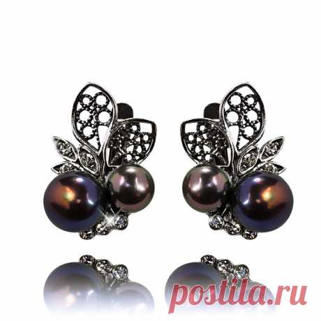 Серьги с жемчугом (посеребрение), Magia di Natura (Арт.: 59725-99529) купить по выгодной цене в Интернет-магазине Море блеска