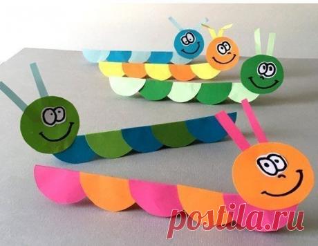 Гусеница из кружочков