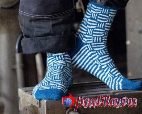 носки мужские связанные спицами
